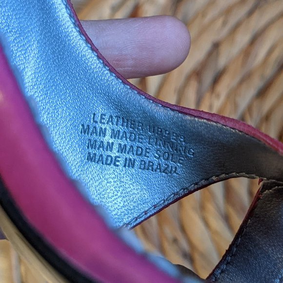 Used (W6.5) - BCBG PARIS Magenta Suede D'Orsay Sandal - Picture 6 of 10